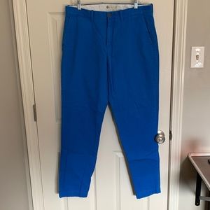 J Crew Cobalt Blue Chinos 34x34